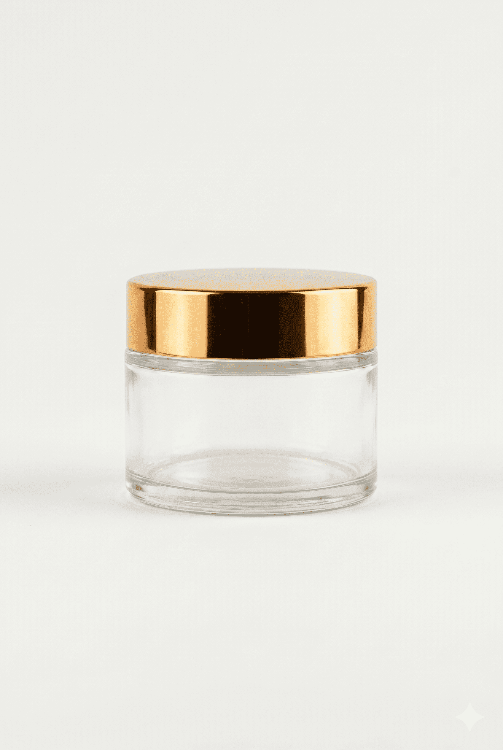 Pot Cosmétique en Verre "Olympe" – Couvercle Doré